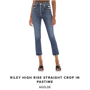 Agolde Riley High Rise Straight Crop jeans